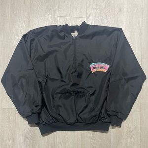 Vintage San Antonio Spurs NBA Half Zip Pullover Jacket Black Men’s Size XL